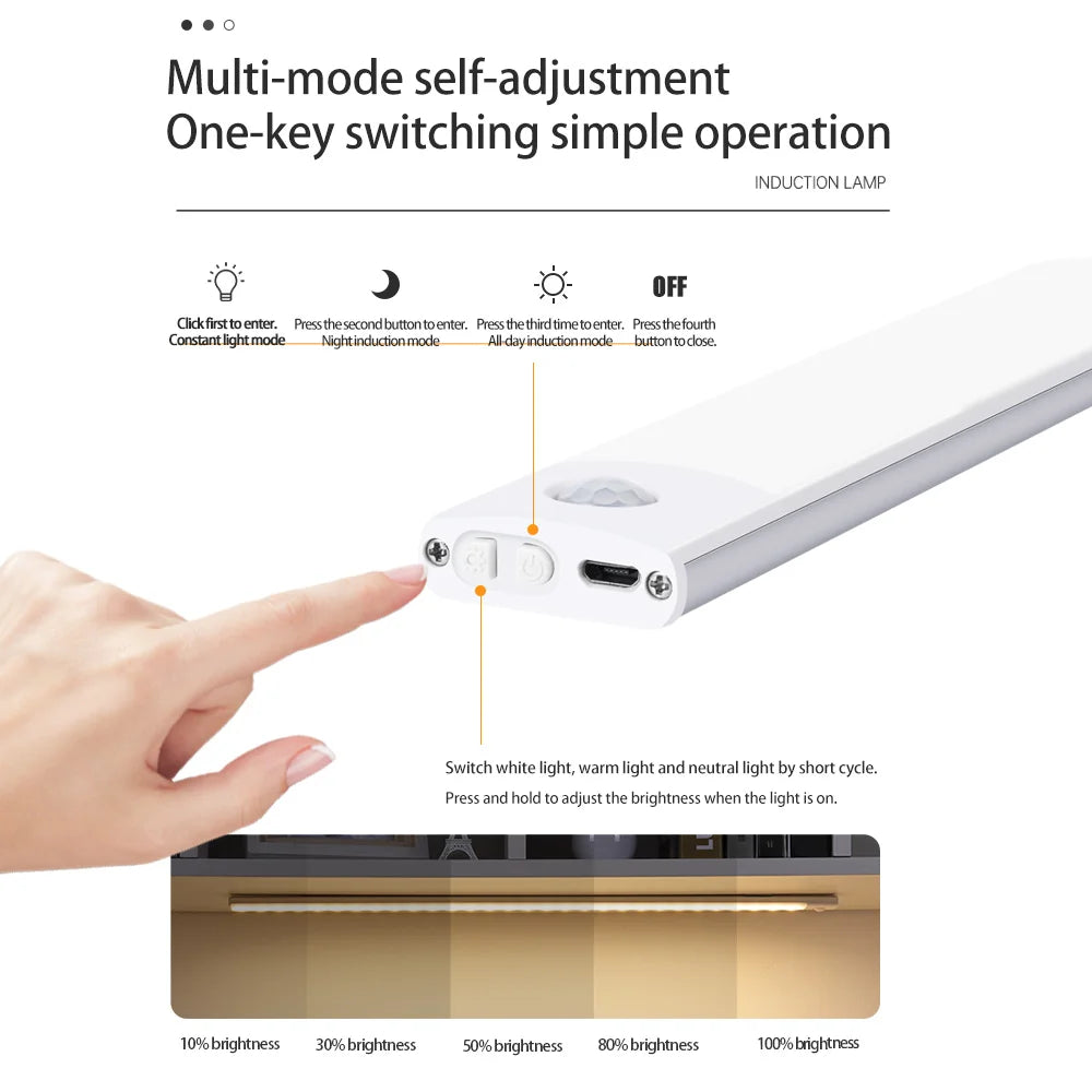 Luz nocturna LED con sensor de movimiento